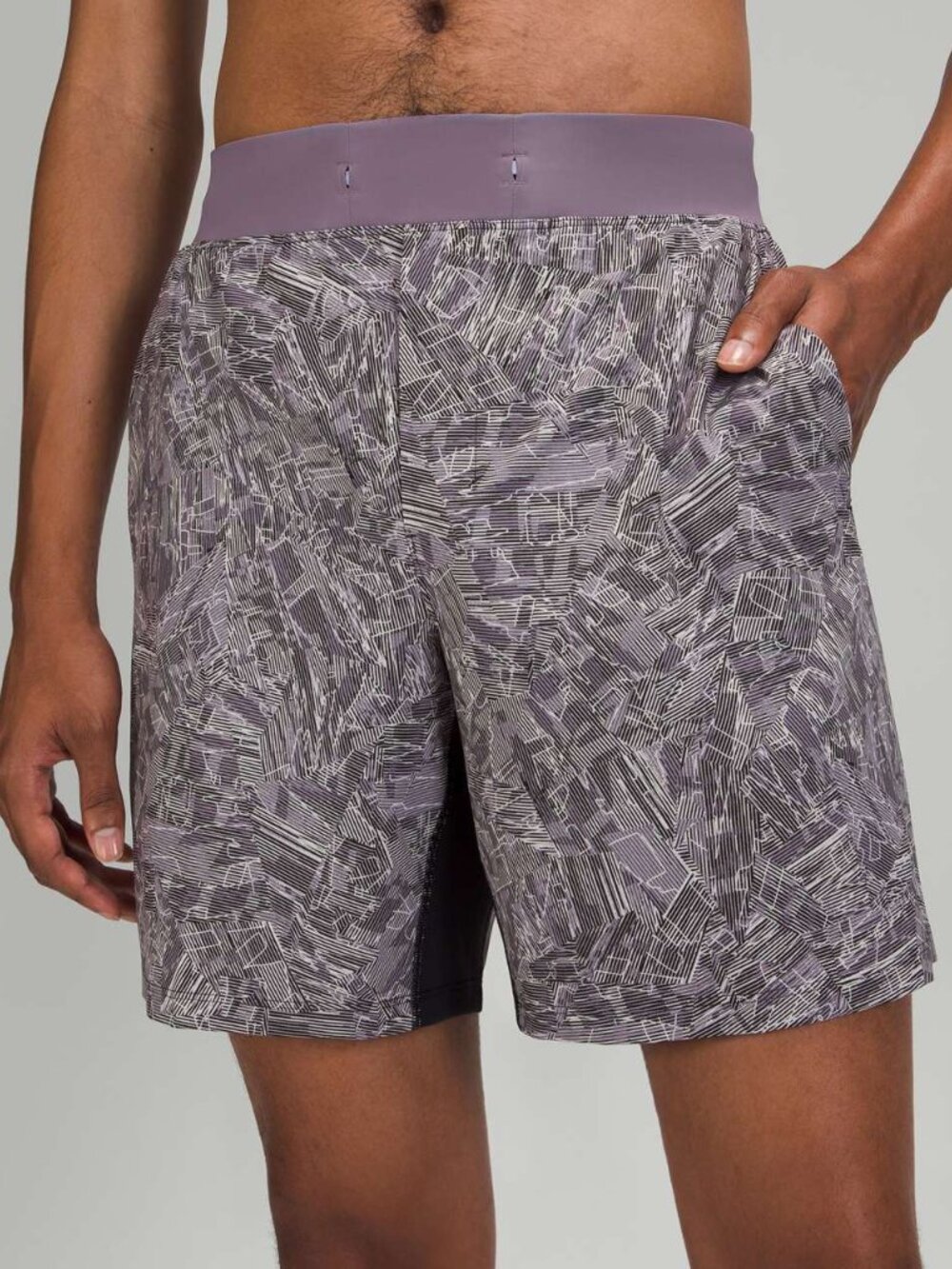 Lululemon T.H.E. Short 7" Parallel Divide Dusky Lavender Multi Athletic Shorts M